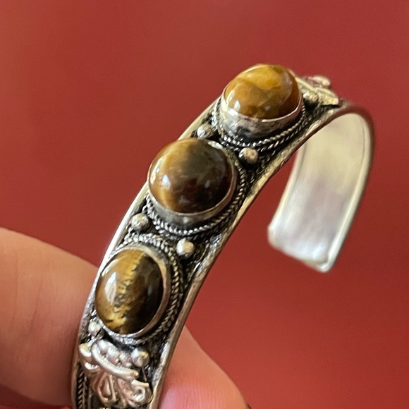 Genuine Tibetan silver gemstone bracelets - Picture 2 of 11